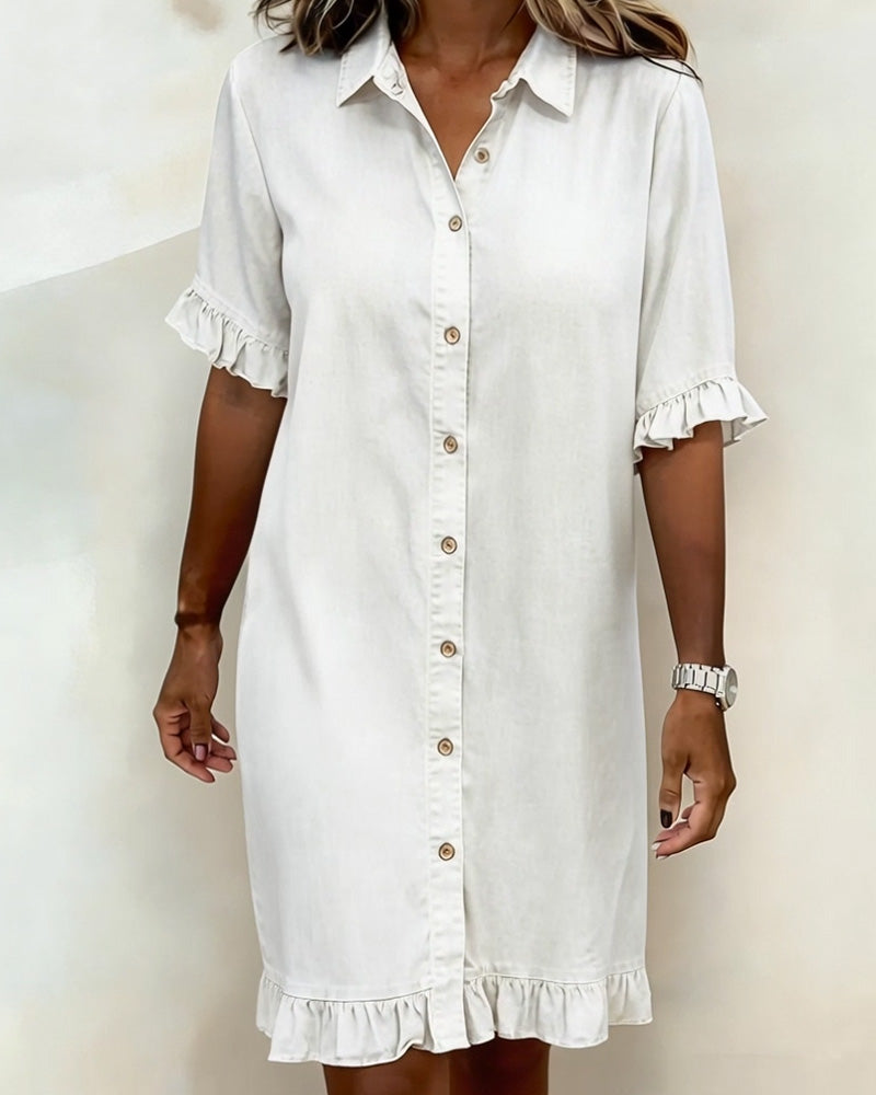 Quinn™ | Soft Denim Dress Relaxed Fit Lightweight Casual Style