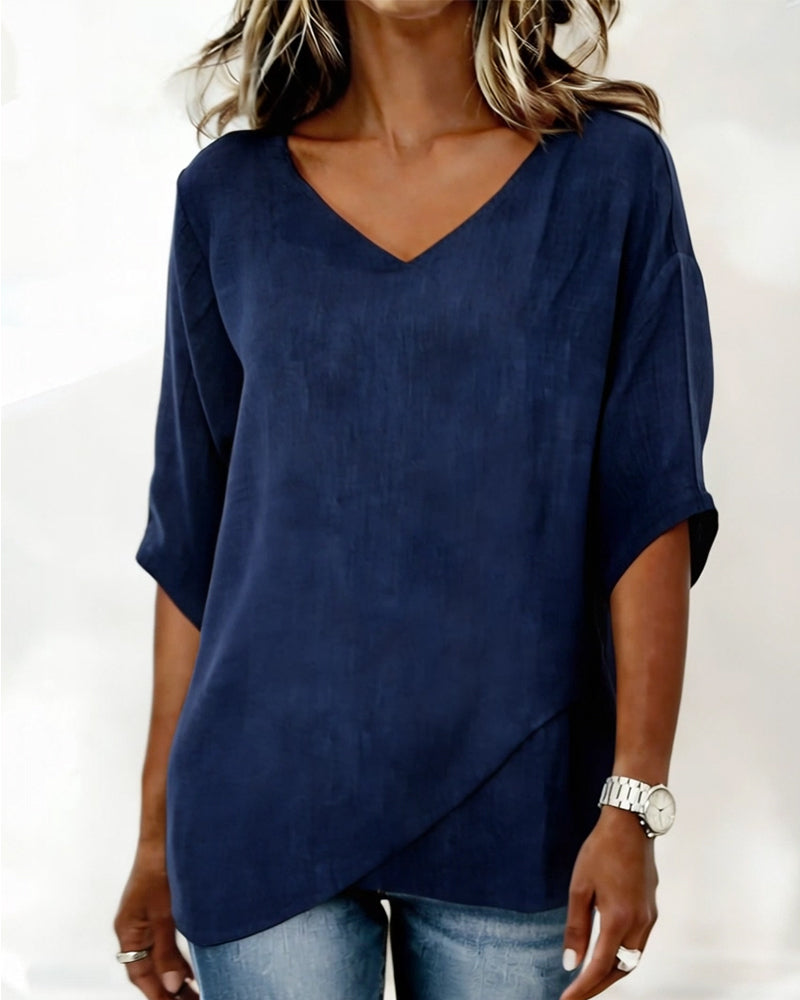 Top Irregular with V-Neck