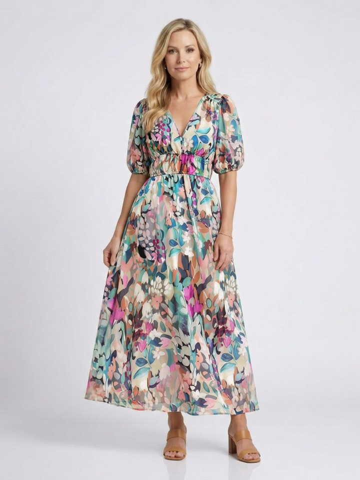 Rose | Elegant Floral Summer Boho Dress
