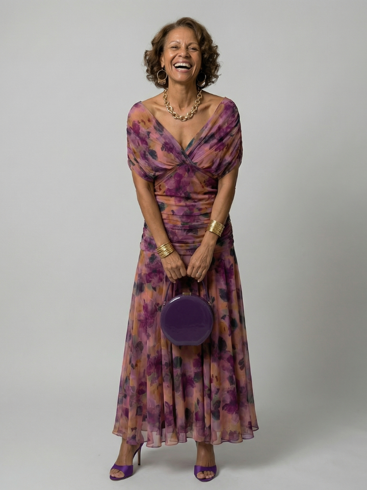 Calen | Off-Shoulder Flow Midi Dress
