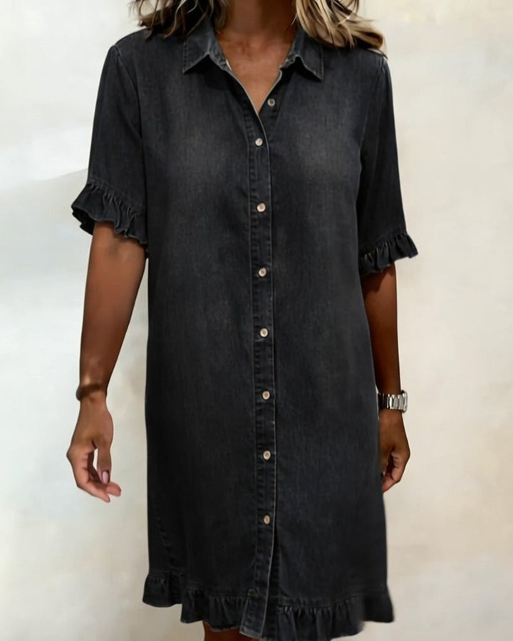 Quinn™ | Soft Denim Dress Relaxed Fit Lightweight Casual Style