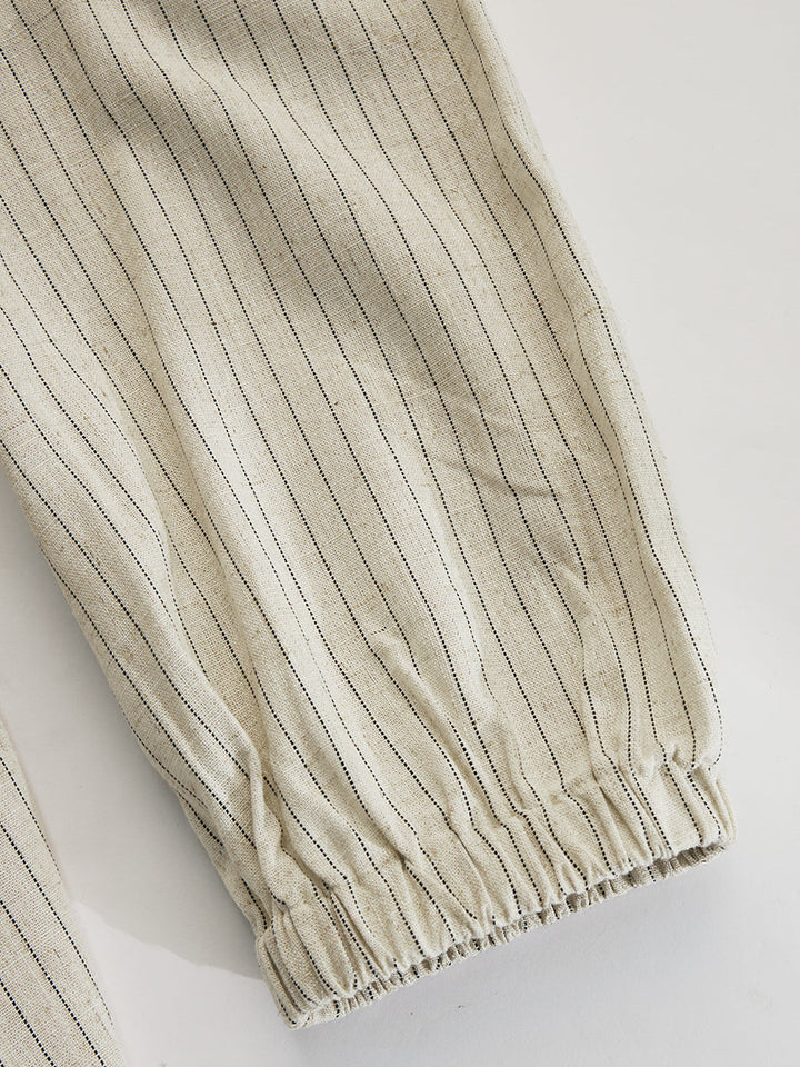 Hattie™ | Striped Button-Down Midi Dress