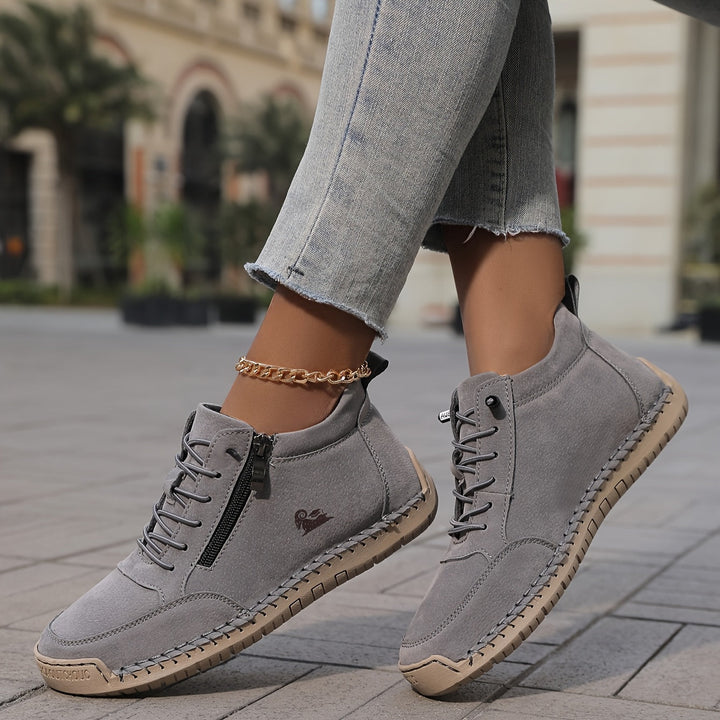 Flora | Comfortable Orthopedic Zip Shoes