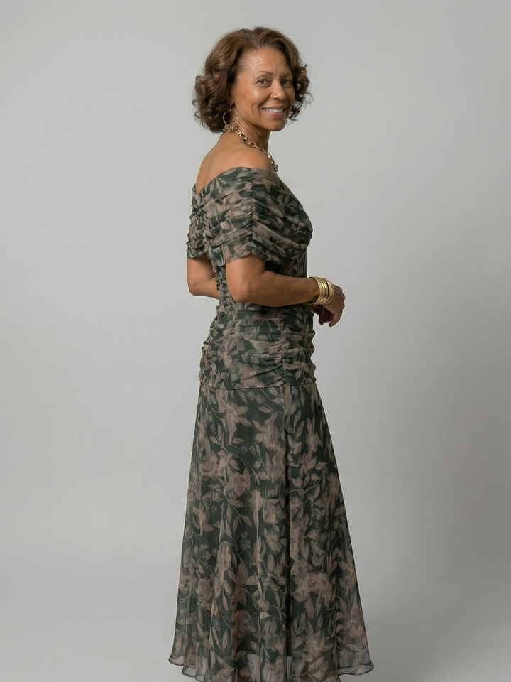 Calen | Off-Shoulder Flow Midi Dress