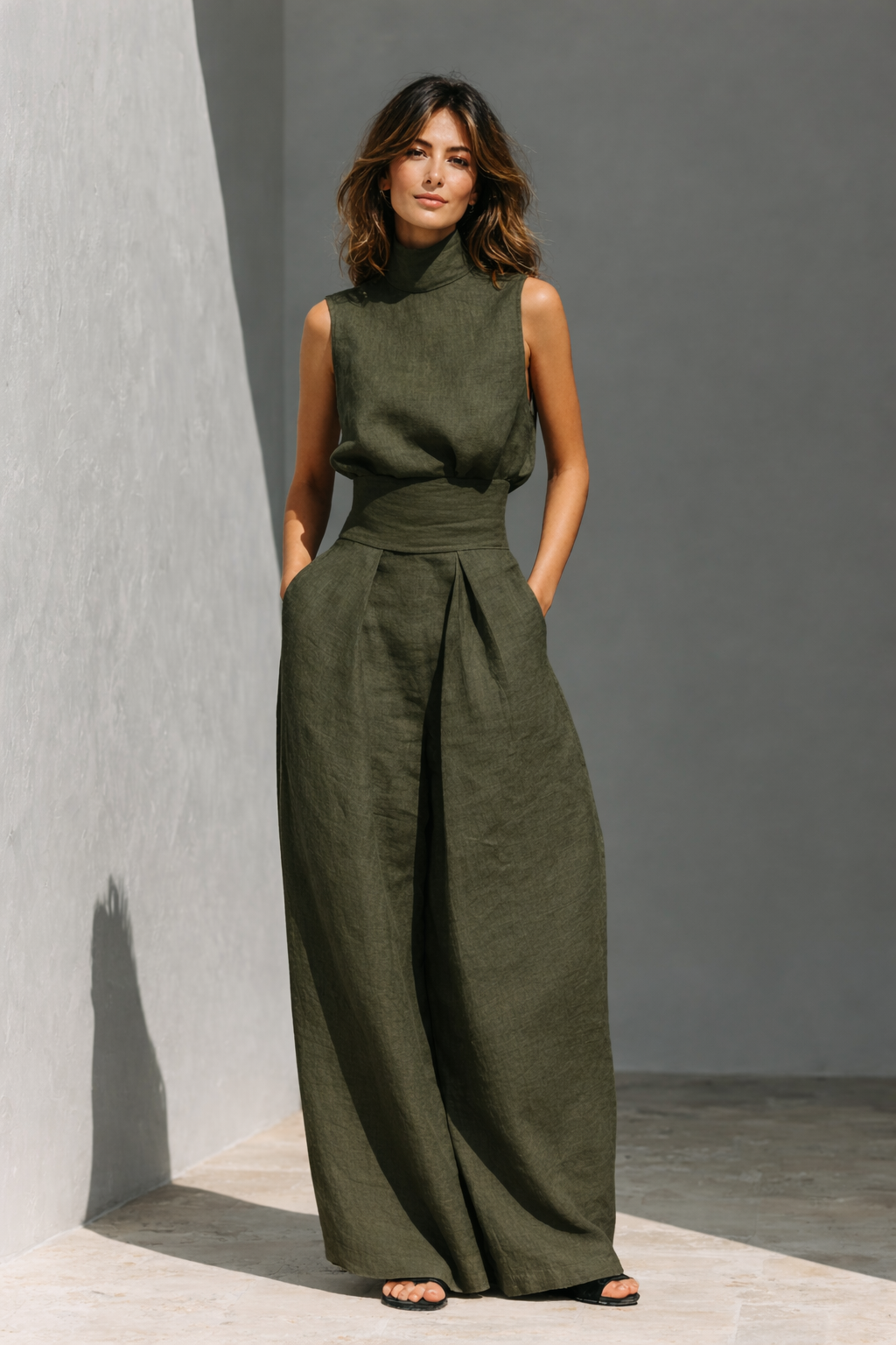 Maria™ | Minimalist Cotton Linen Two-Piece Set