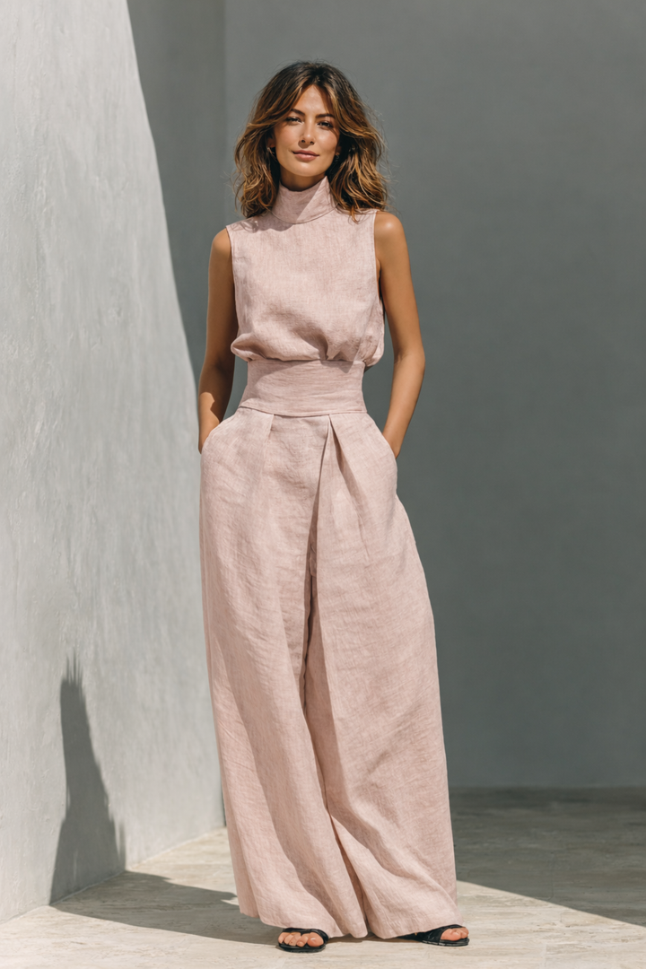 Maria™ | Minimalist Cotton Linen Two-Piece Set