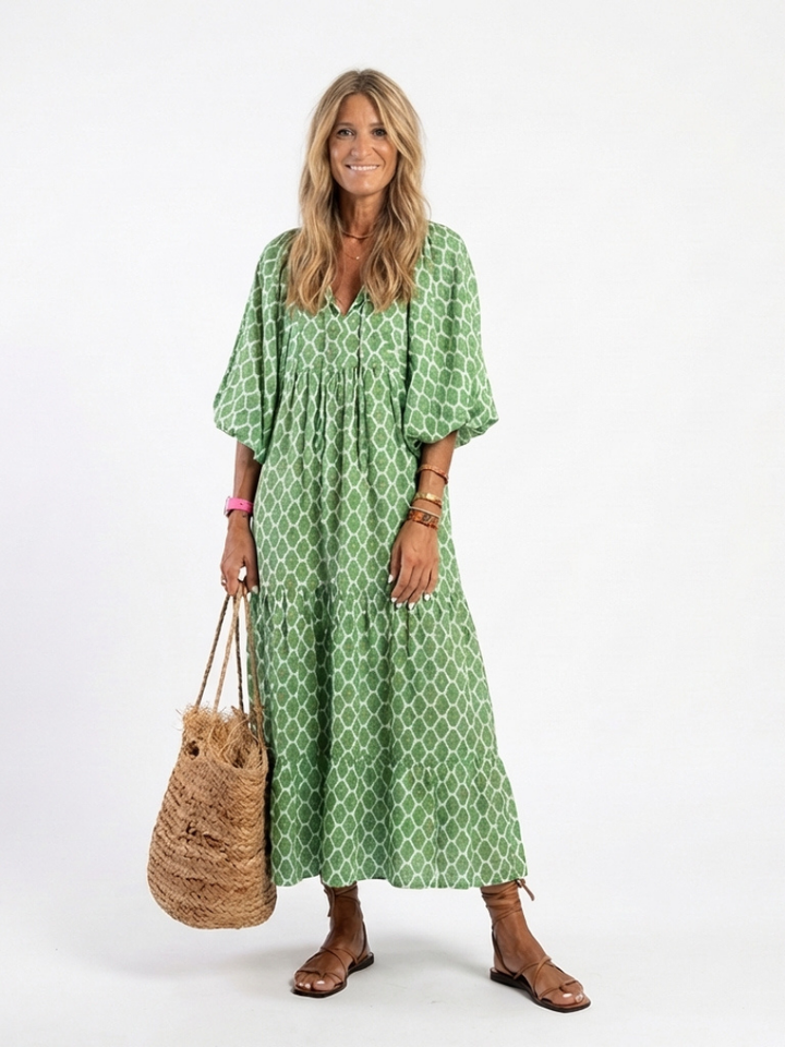 Clarissa | Elegant Summer V-neck Dress