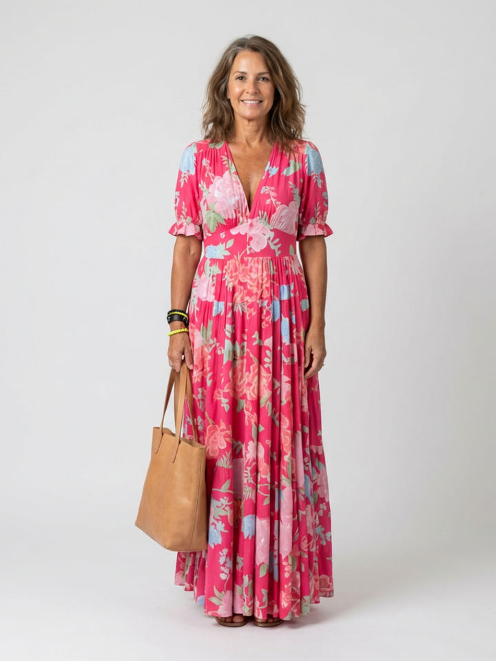 Clarissa | Elegant Summer V-neck Dress