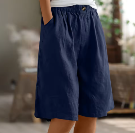 Nora | Relaxed Wide Linen Shorts