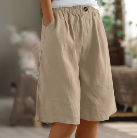 Nora | Relaxed Wide Linen Shorts