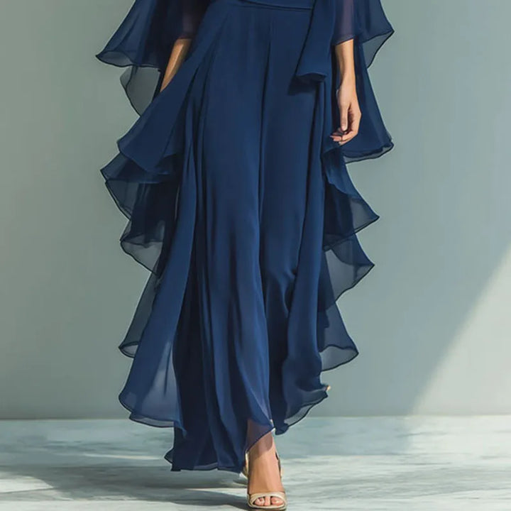 Aurore™ | Layered Chiffon Sleeve Suit