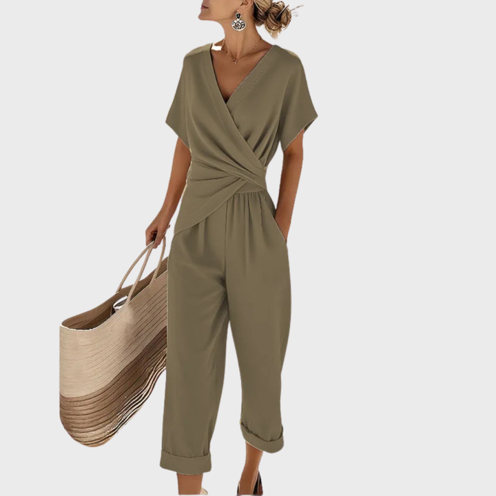 Wren™ | Wrap-Front Cropped Trouser Set