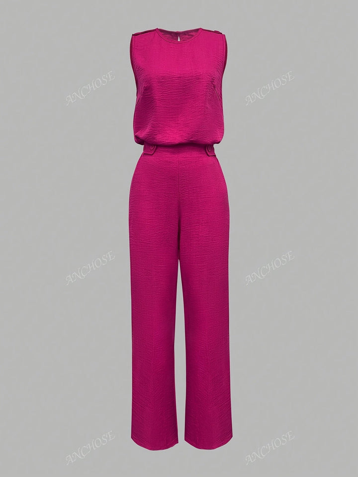 Stella™ | Sleeveless Top & Straight-Leg Pants Set