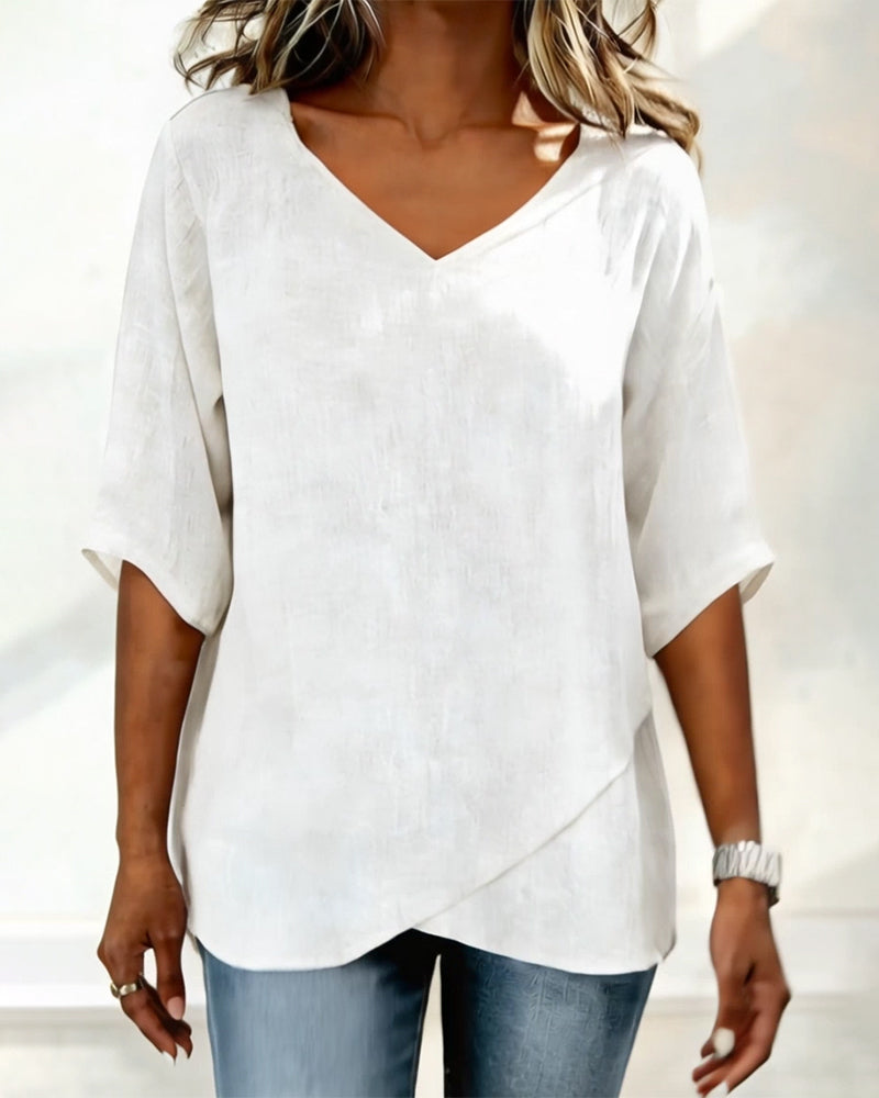 Top Irregular with V-Neck