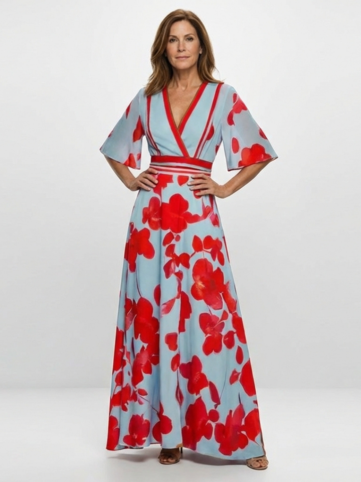 Clarissa | Elegant Summer V-neck Dress