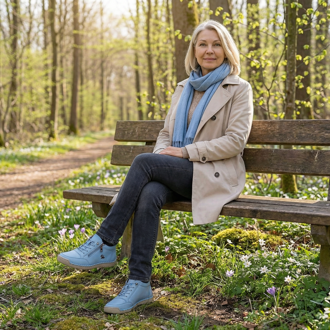 Flora | Comfortable Orthopedic Zip Shoes