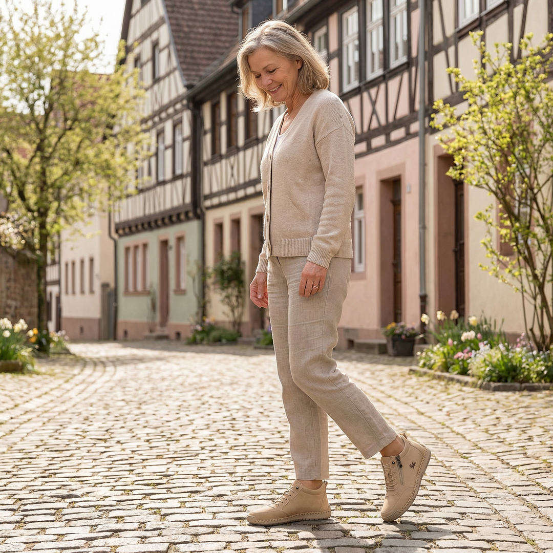 Flora | Comfortable Orthopedic Zip Shoes