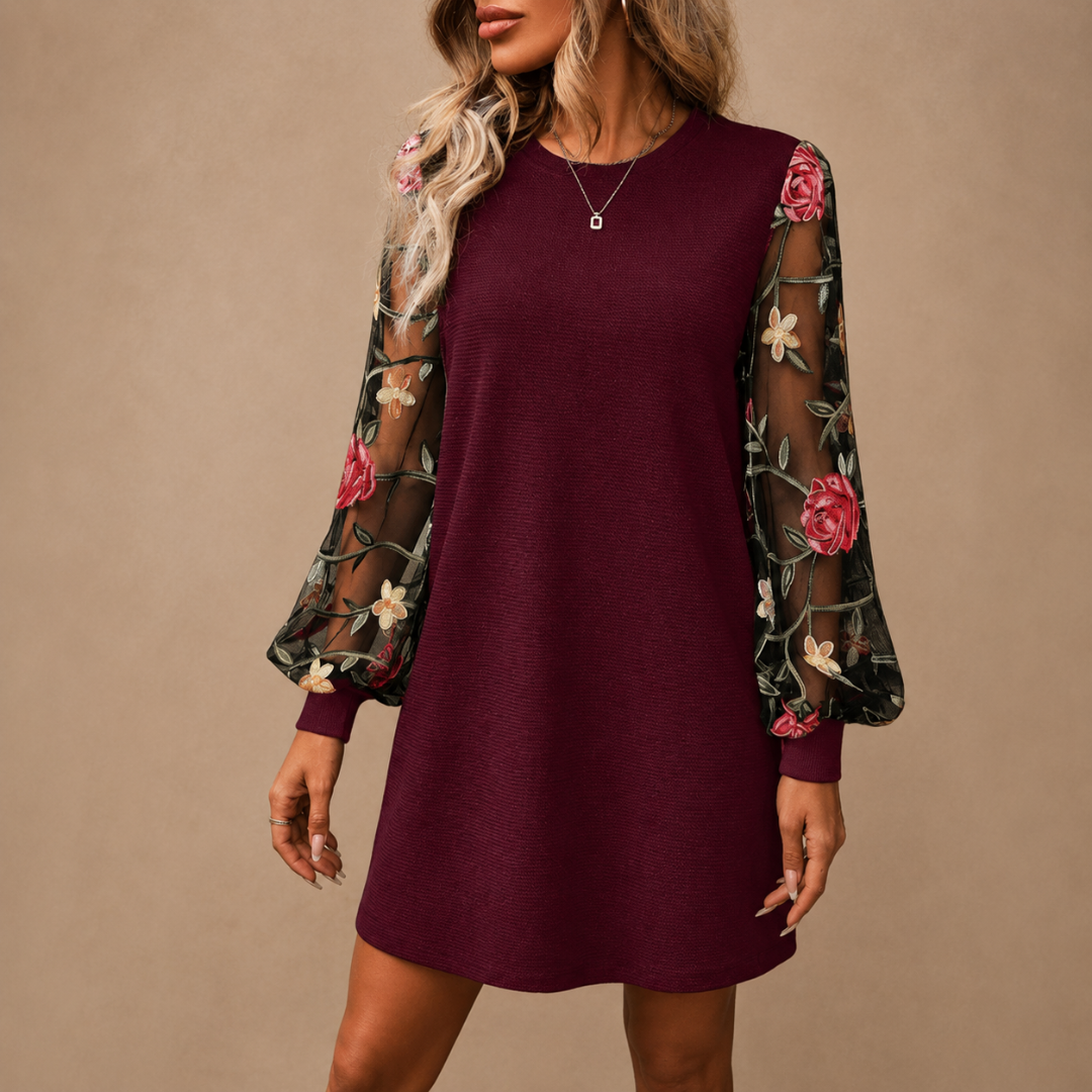 Miriam | Elegant Floral Sleeve Dress