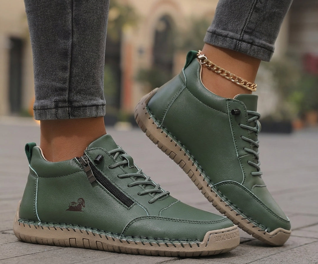 Flora | Comfortable Orthopedic Zip Shoes