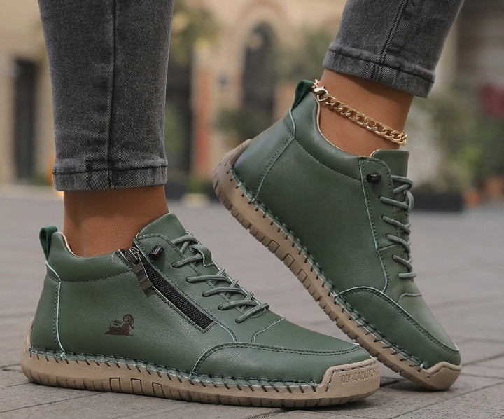 Flora | Comfortable Orthopedic Zip Shoes