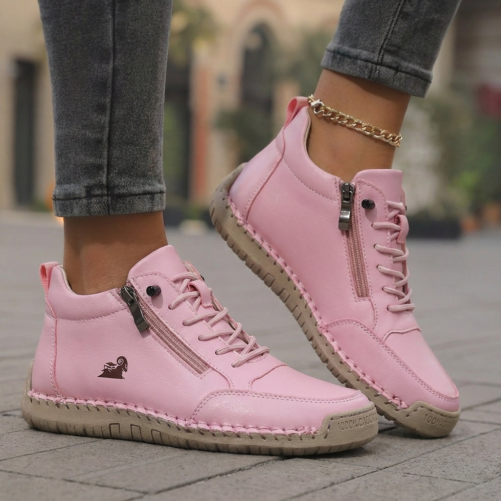 Flora | Comfortable Orthopedic Zip Shoes